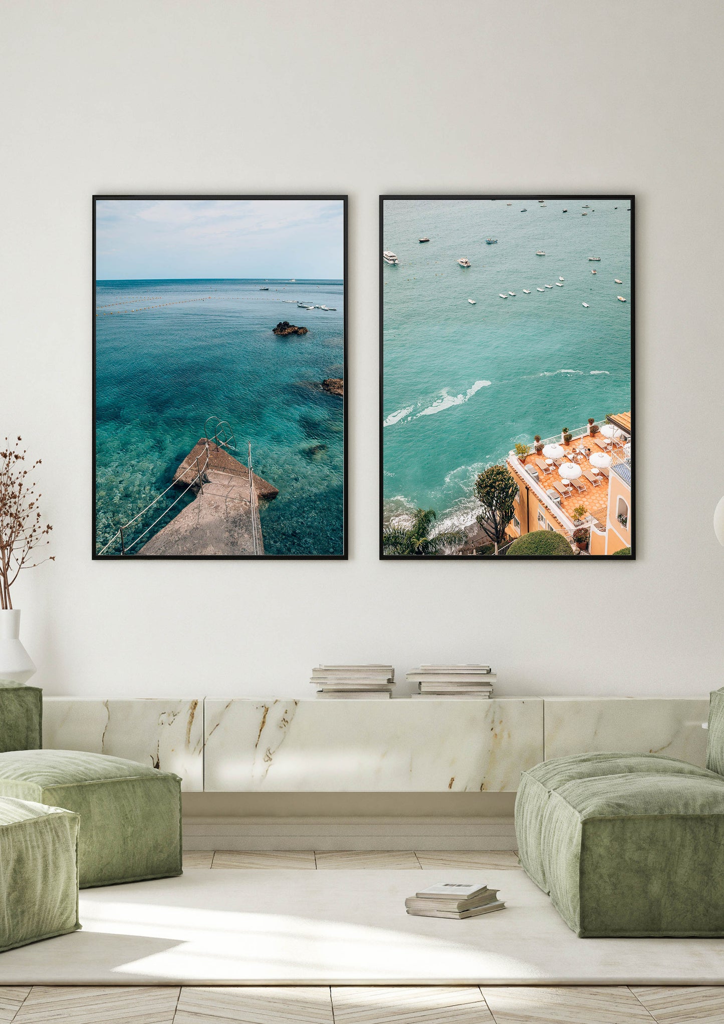 Peach and Turquoise Views in Positano II, Italy