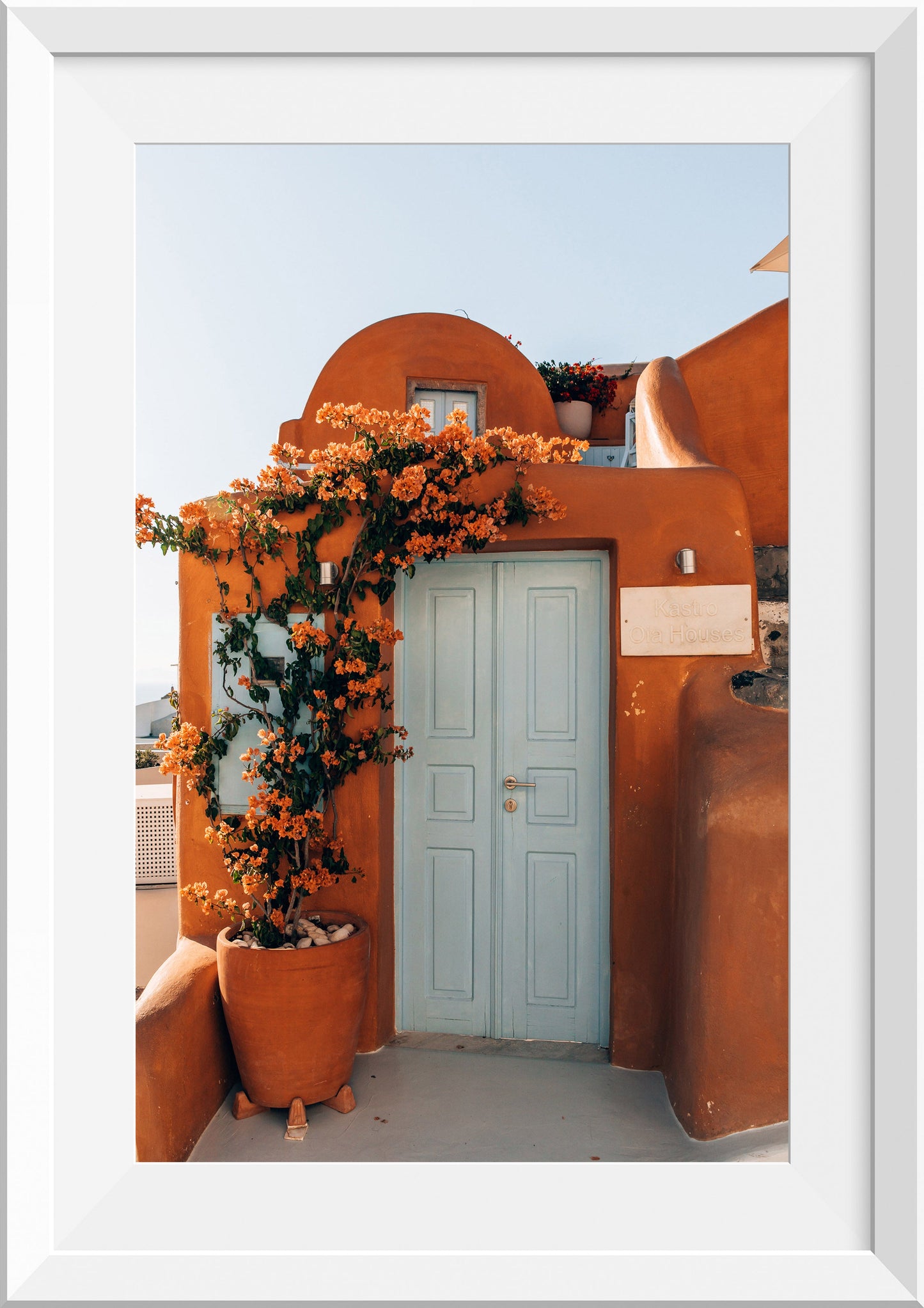 Blue Door in Santorini, Greece