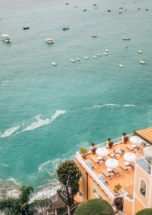 Peach and Turquoise Views in Positano II, Italy