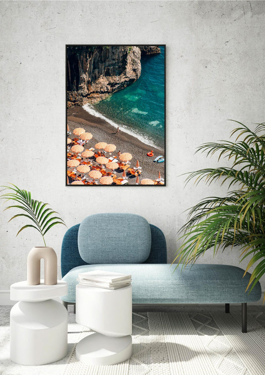 Arienzo Beach Club Umbrellas in Positano, Italy