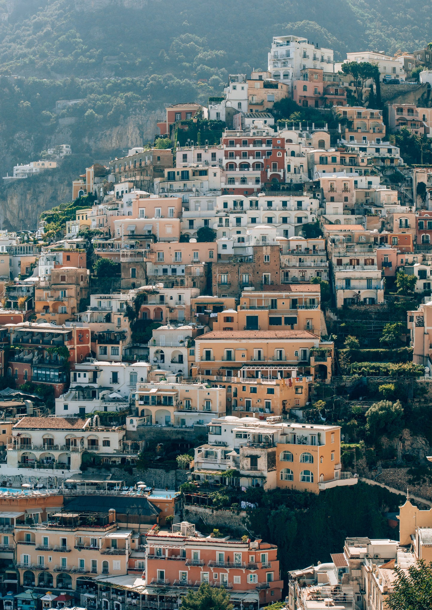 Pastel Cliffs of Positano, Italy