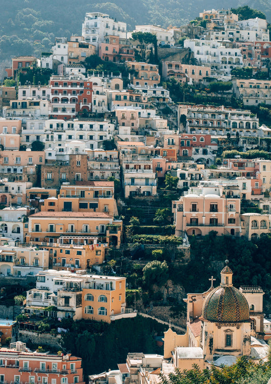 Pastel Cliffs of Positano III, Italy