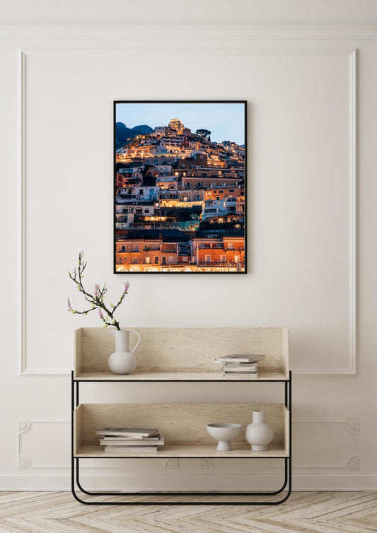 Positano Lit Up at Night II, Italy