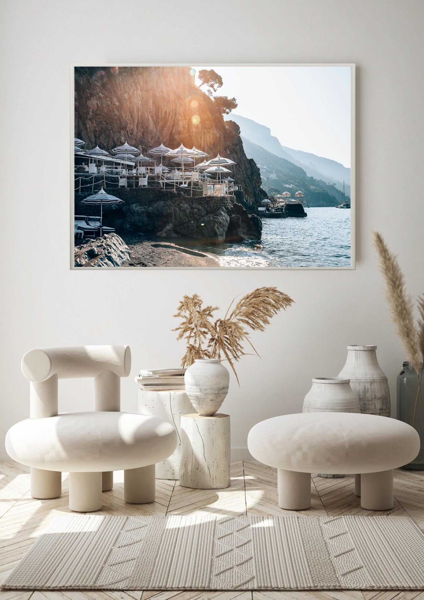 Morning Glow at the Beach Club in Positano, Italy