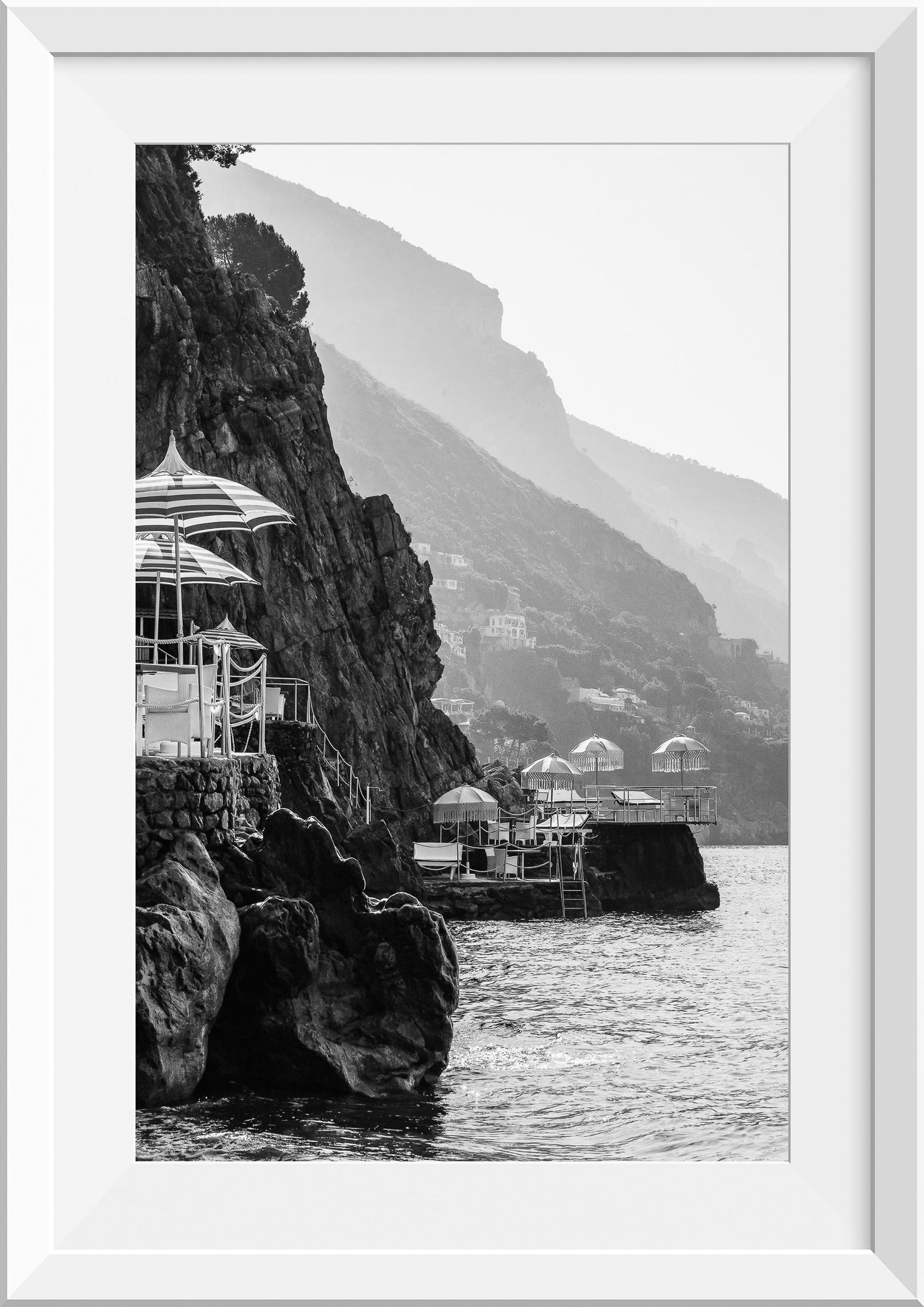 Umbrellas on the Rocks in Positano III, Italy