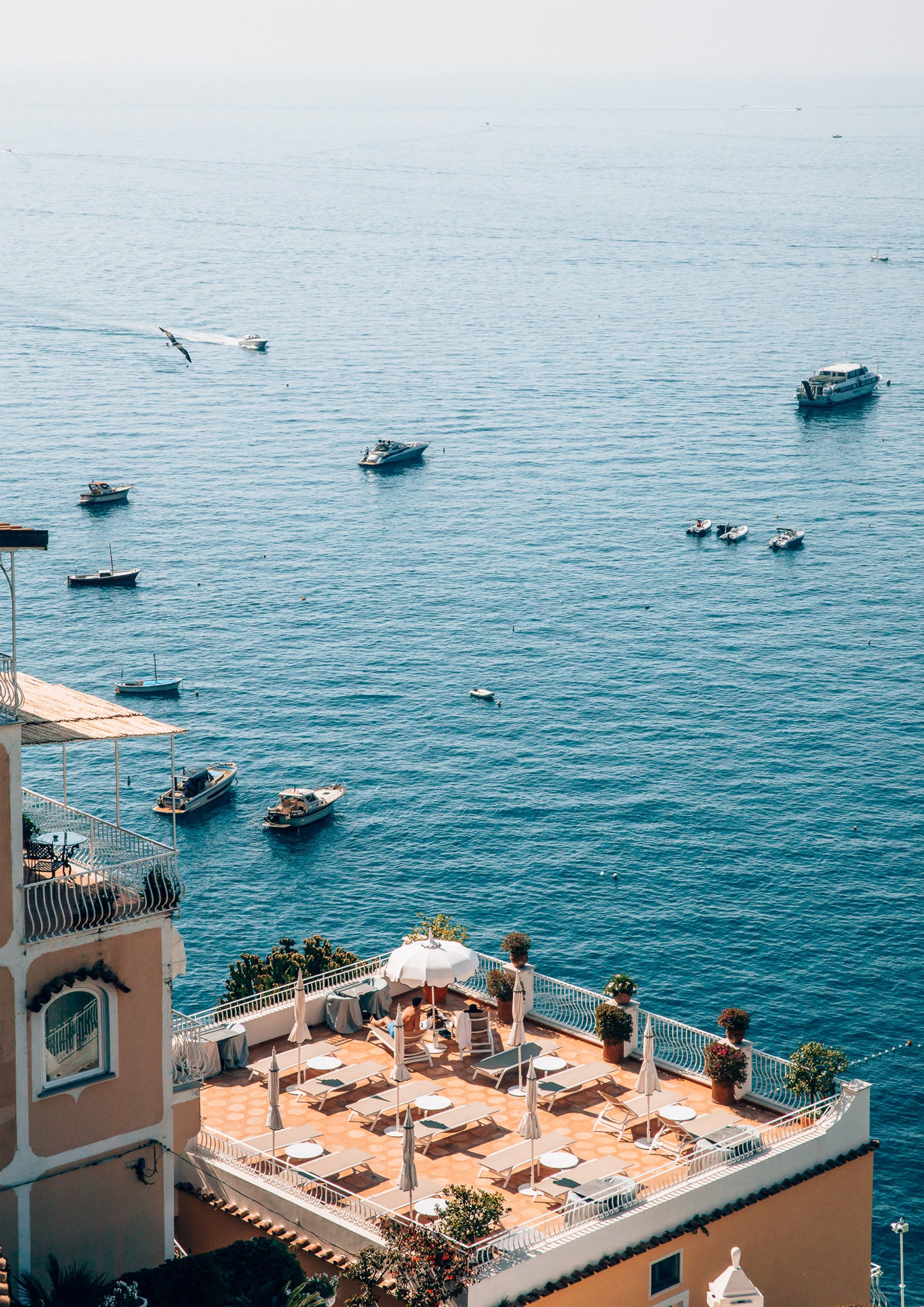 Rooftop Sunbathing in Positano, Italy