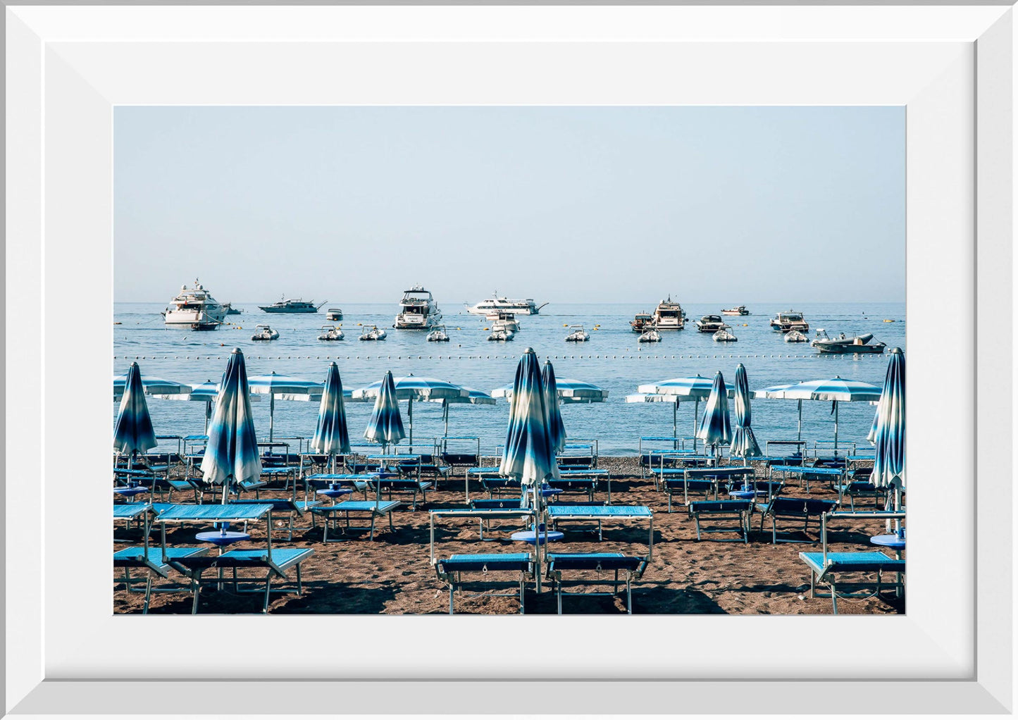 Umbrellas and Boats in Positano, Italy