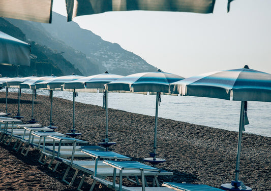 First to the Beach in Positano, Italy
