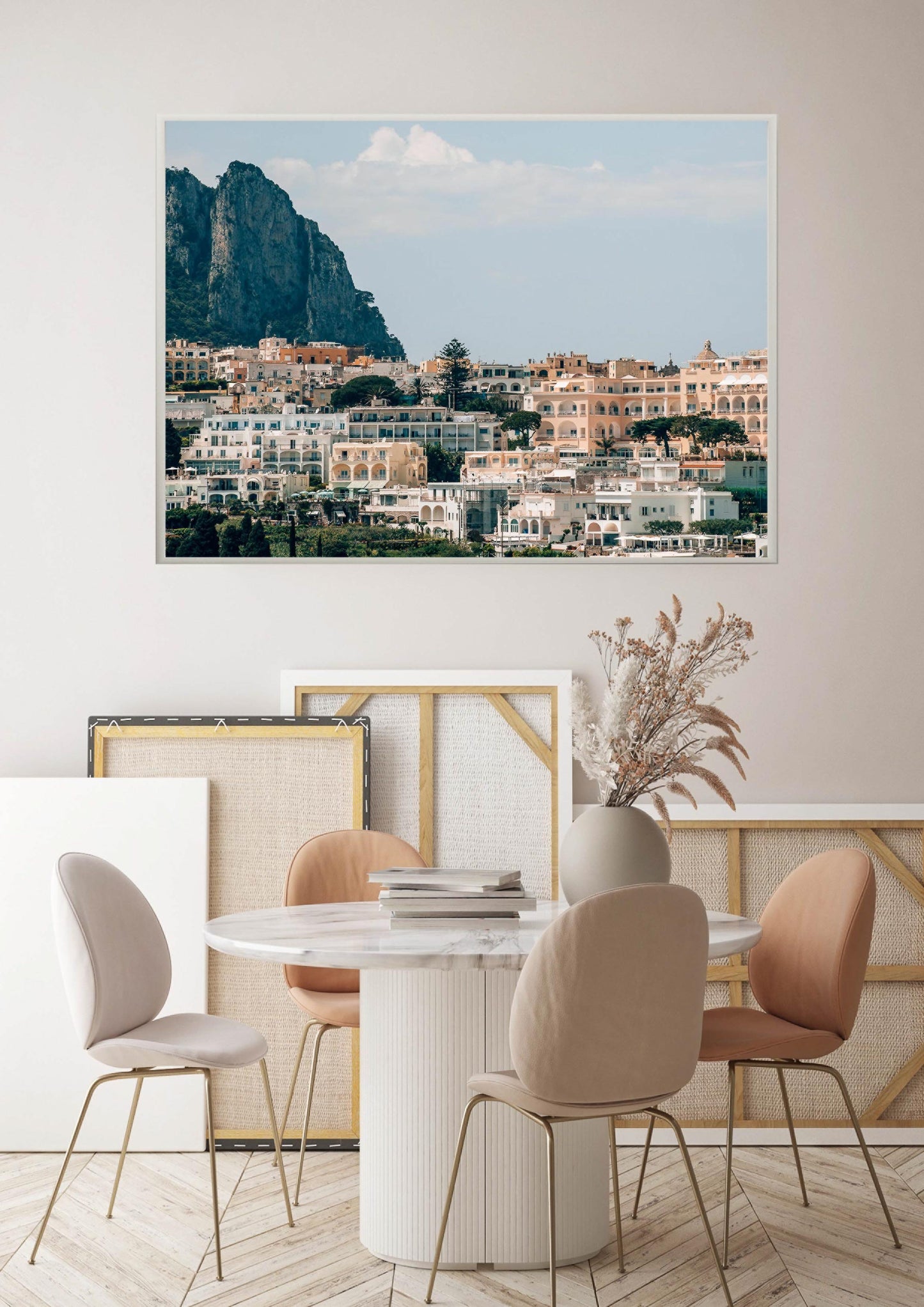 Peachy Town of Capri, Italy