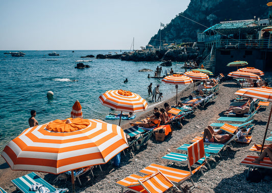 Sunbathing in Colour in Capri, Italy