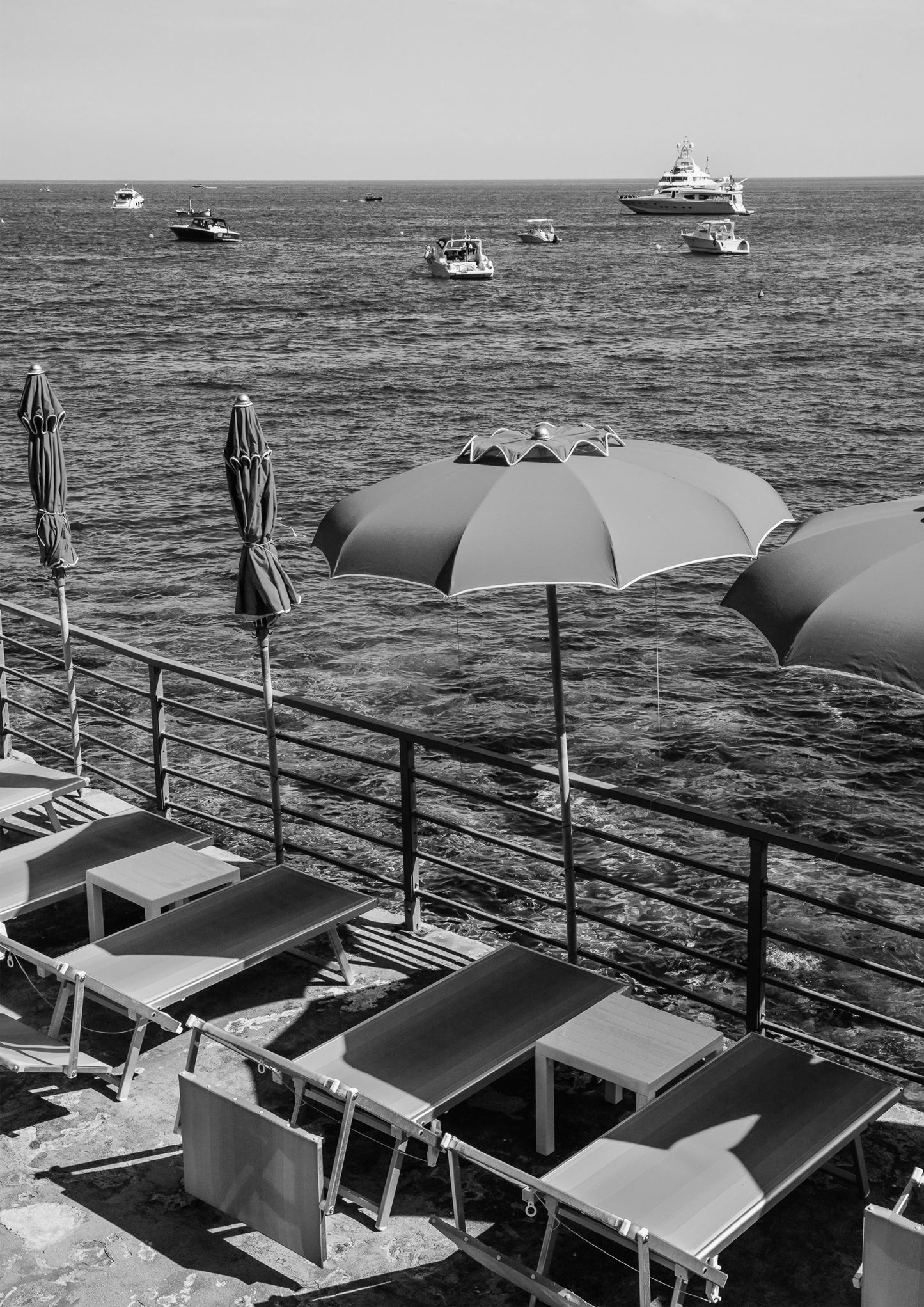 Red Umbrellas in Capri, Italy