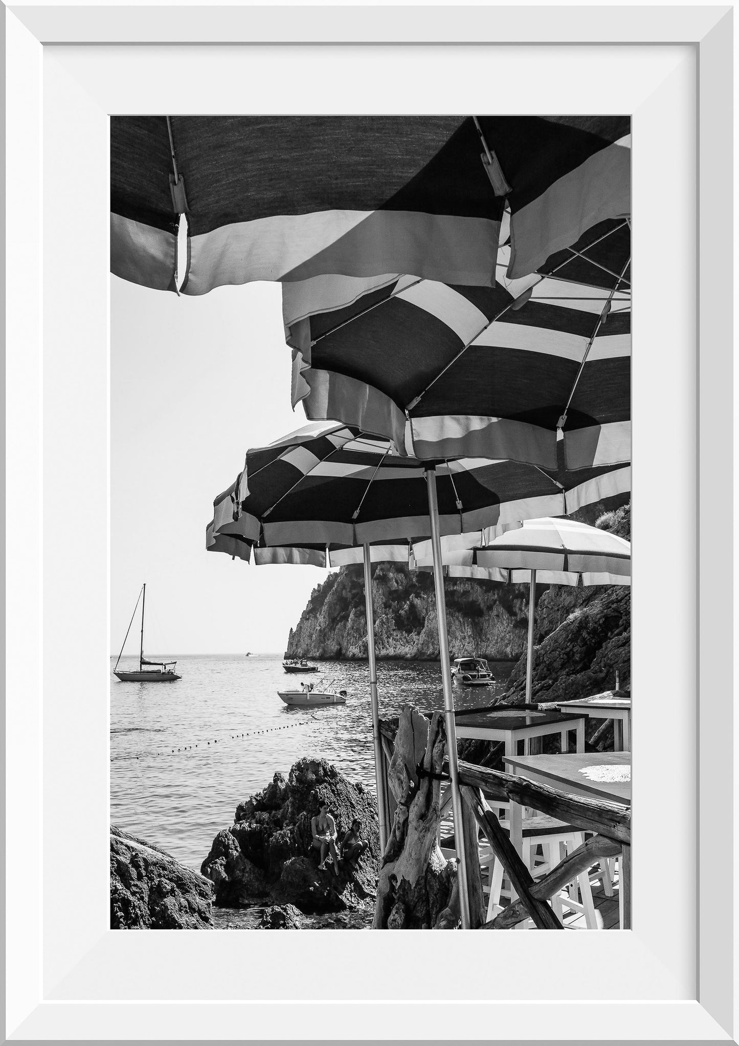 Yellow and Blue Umbrellas in Capri, Italy