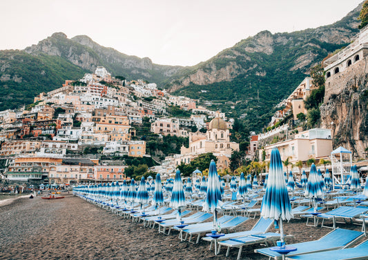 Umbrellas at Positano Beach II, Italy