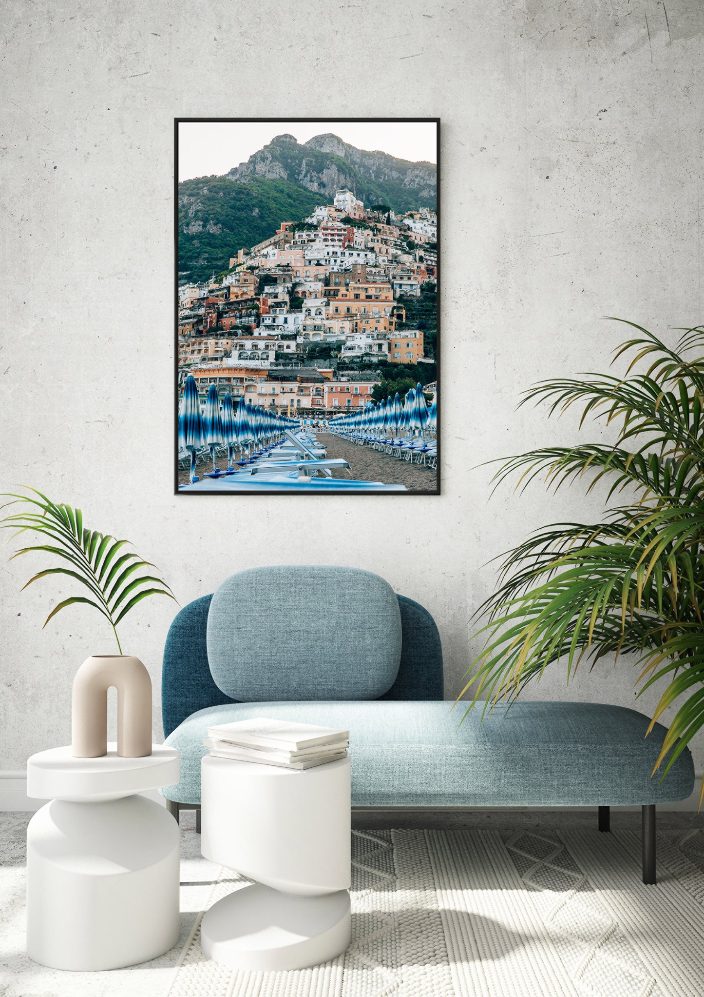 Umbrellas at Positano Beach, Italy
