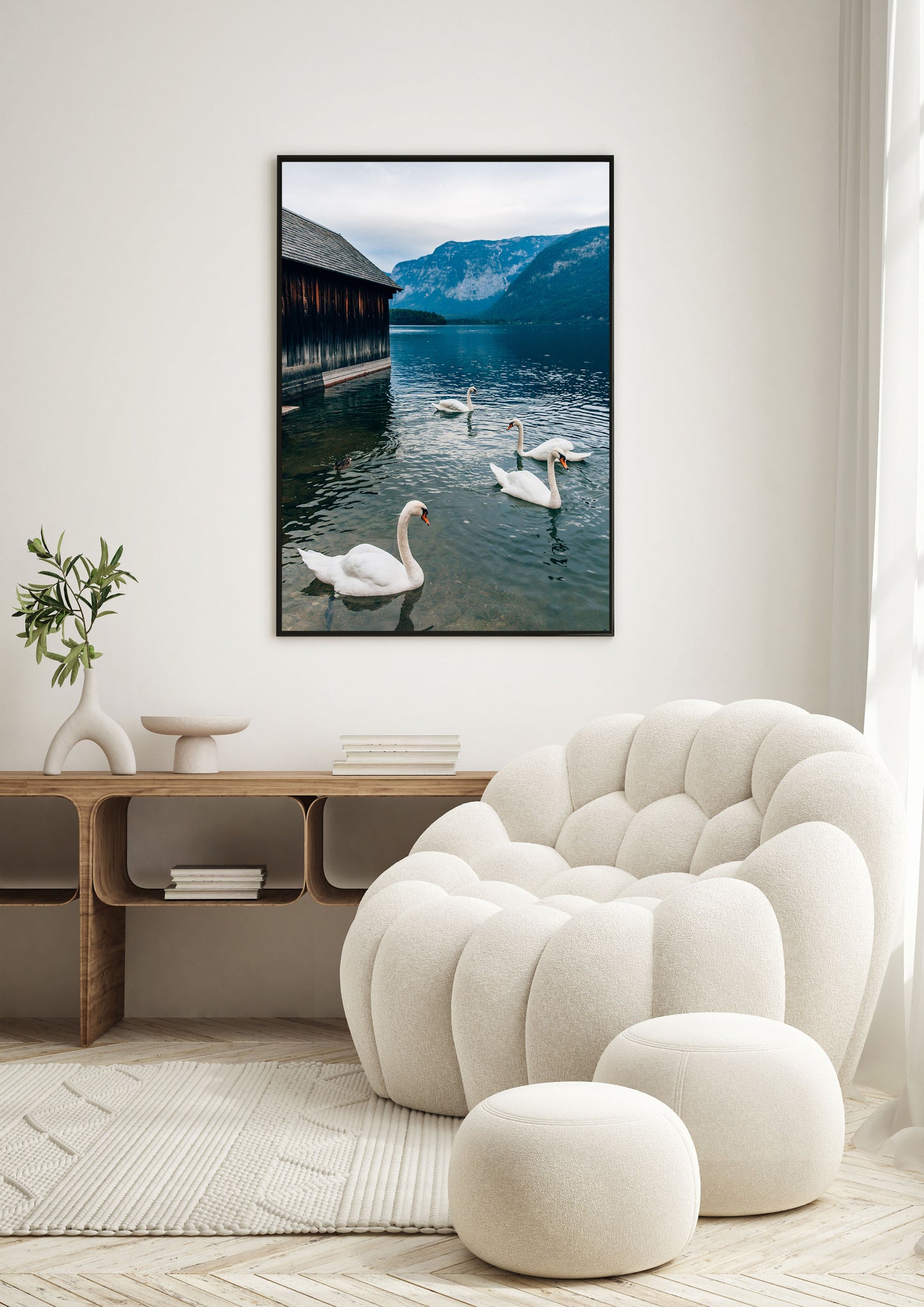 Swans at Lake Hallstatt II, Austria
