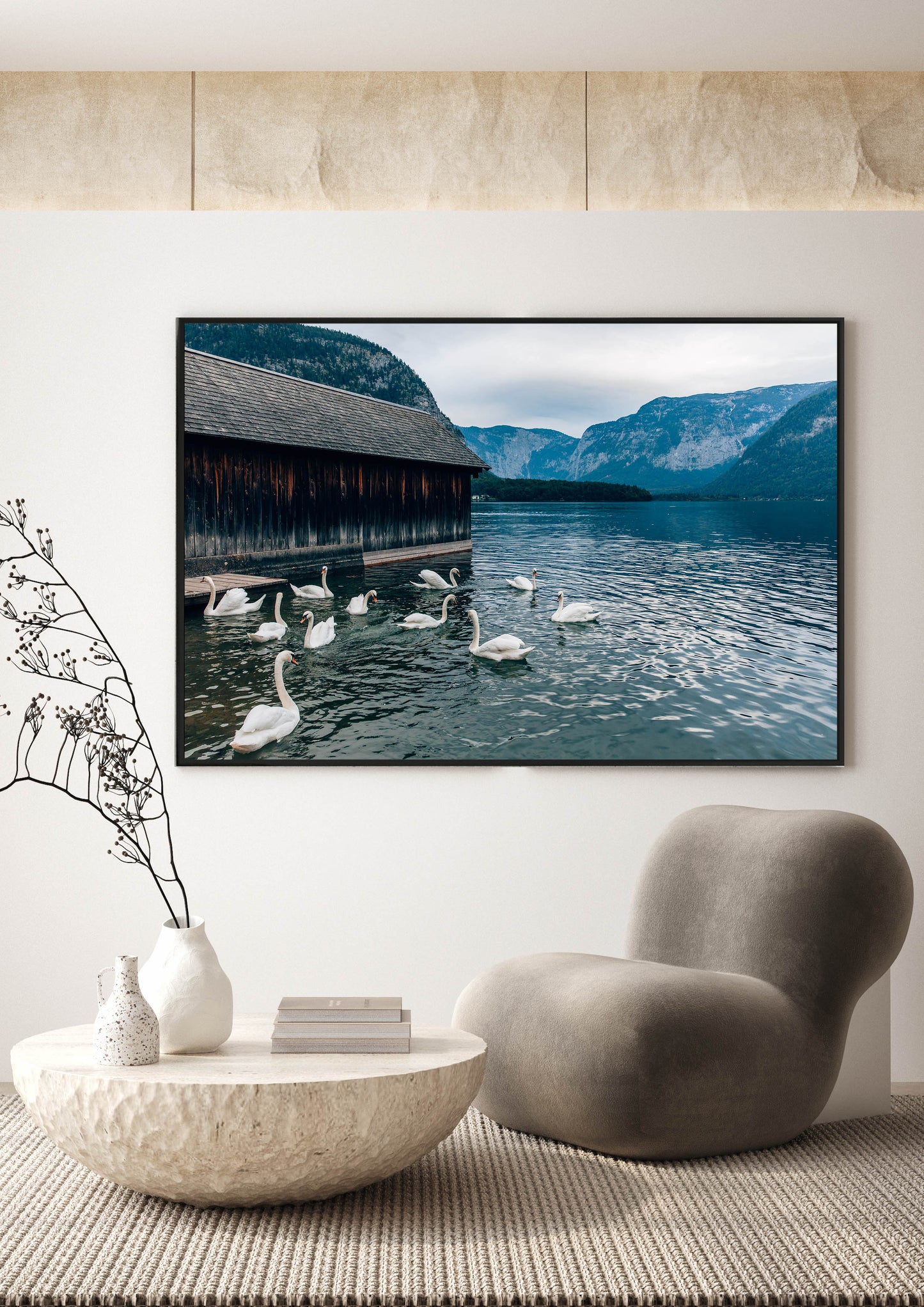 Swans at Lake Hallstatt III, Austria