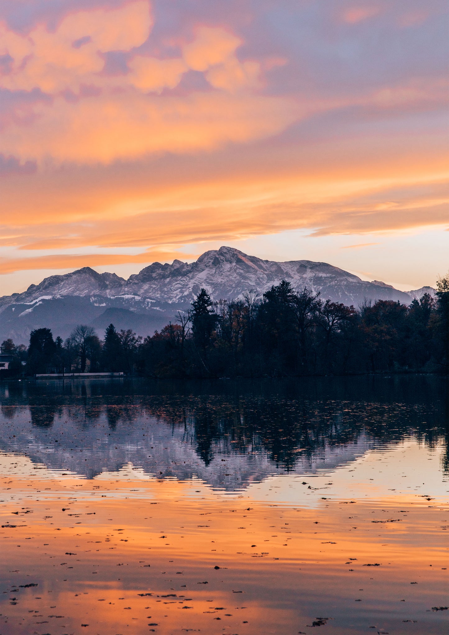 Sunset Reflections in Salzburg, Austria