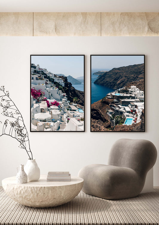 Swimming Pool Views in Santorini, Greece