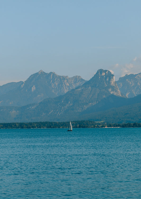 Sailing on Wolfgangsee Lake, Austria