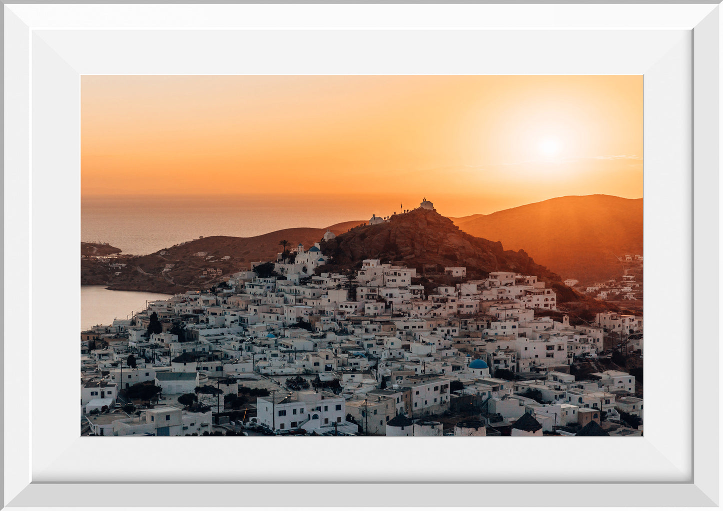 Orange glow in Ios, Greece
