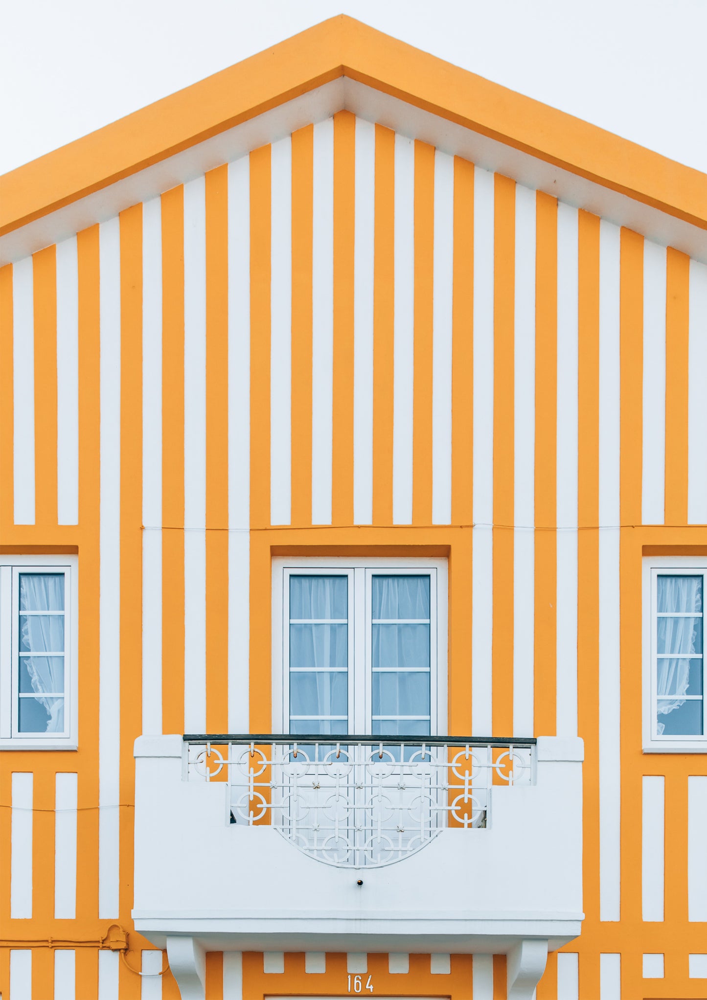 Yellow Beach House in Costa Nova, Portugal