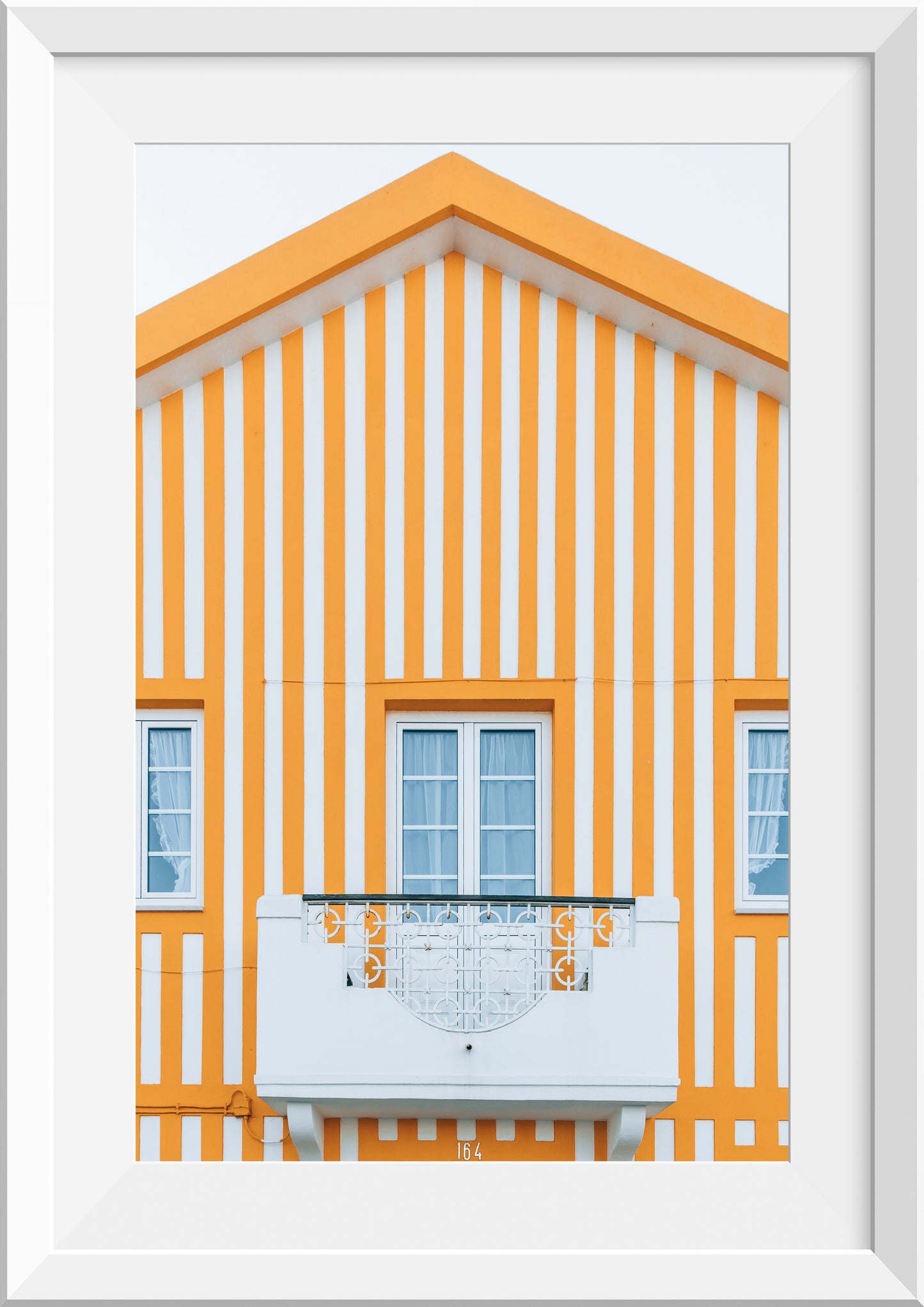 Yellow Beach House in Costa Nova, Portugal