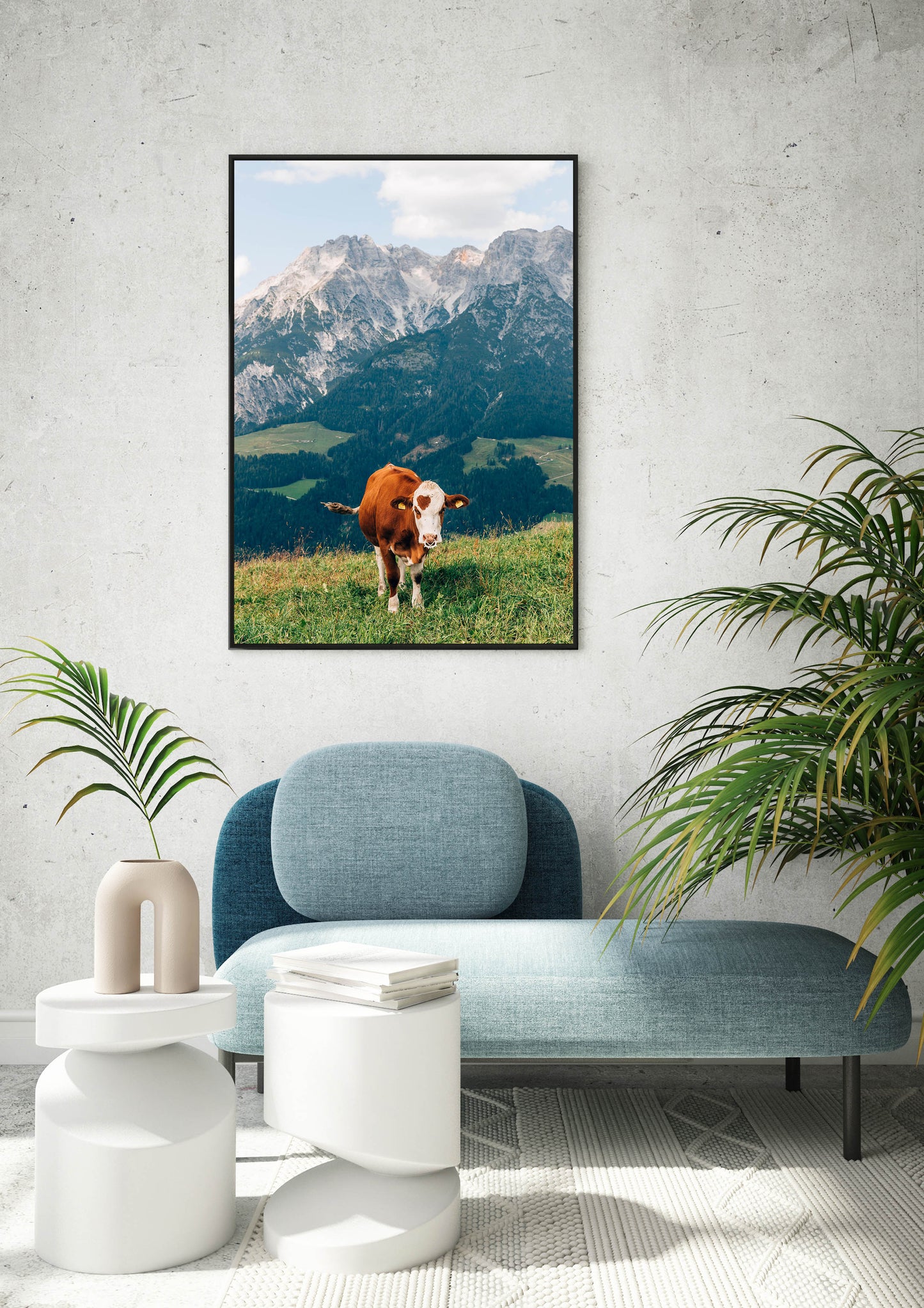 Cow on a Mountain in Leogang, Austria