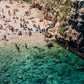 Swimming at Polignano a Mare Beach, Italy