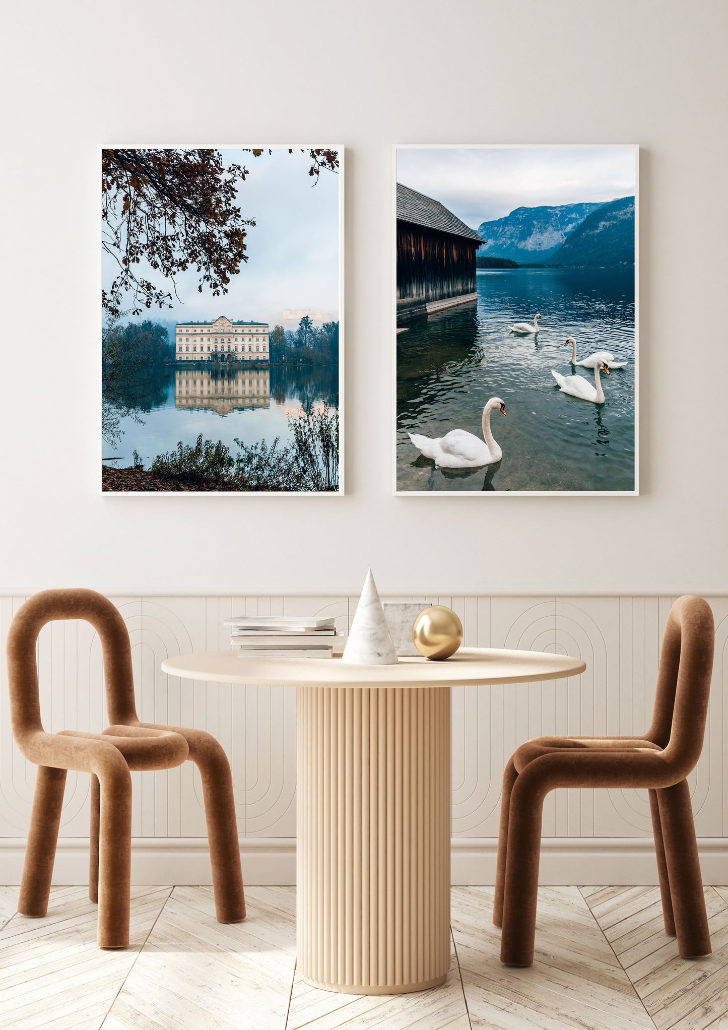 Swans at Lake Hallstatt II, Austria
