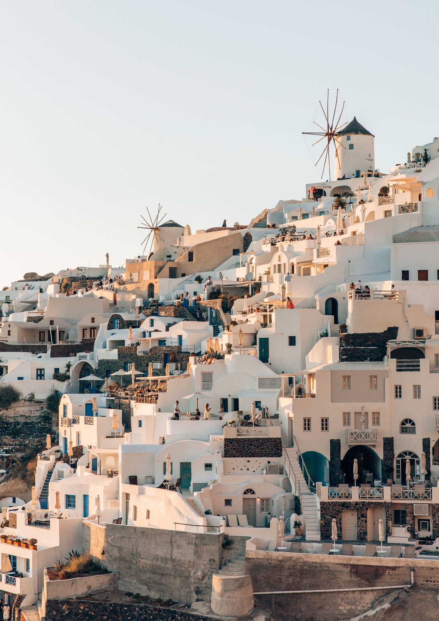 Windmills of Santorini, Greece